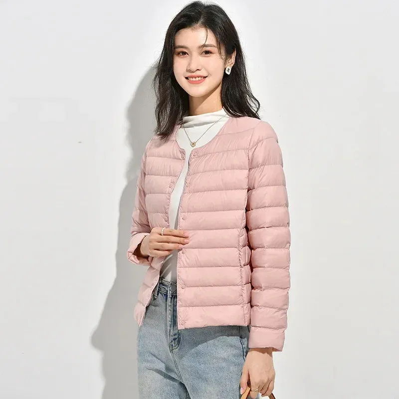 15 Colors Ultra Light Matt Fabric Puffer Jackets for Women