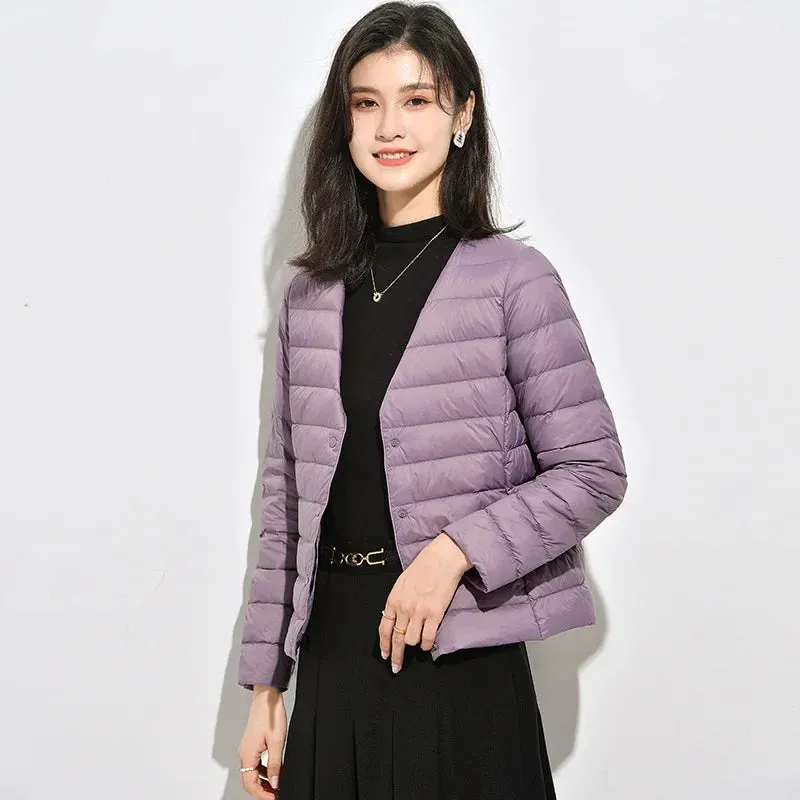 15 Colors Ultra Light Matt Fabric Puffer Jackets for Women