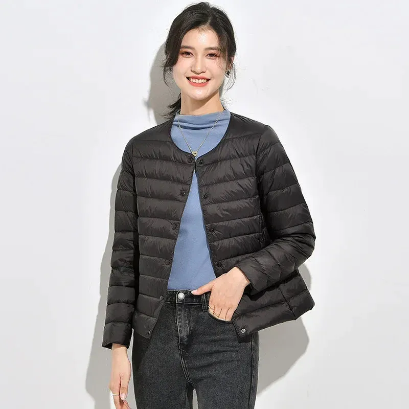 15 Colors Ultra Light Matt Fabric Puffer Jackets for Women