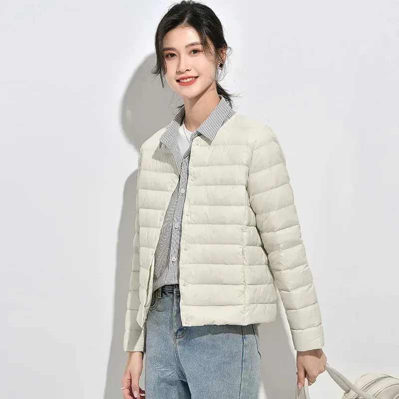 15 Colors Ultra Light Matt Fabric Puffer Jackets for Women