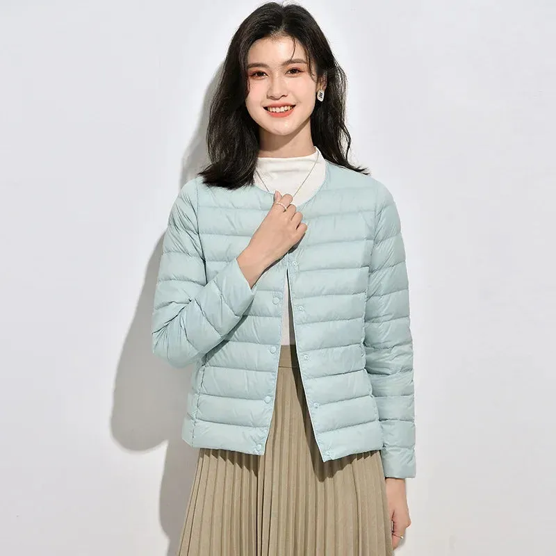 15 Colors Ultra Light Matt Fabric Puffer Jackets for Women