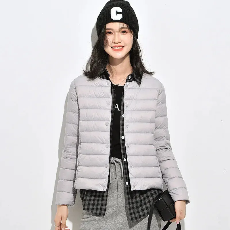 15 Colors Ultra Light Matt Fabric Puffer Jackets for Women