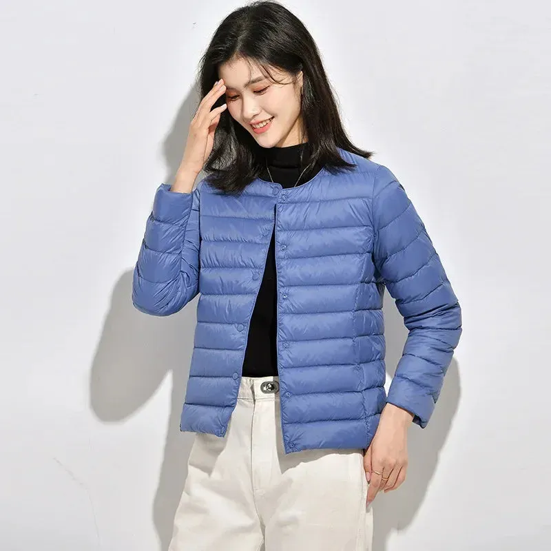 15 Colors Ultra Light Matt Fabric Puffer Jackets for Women