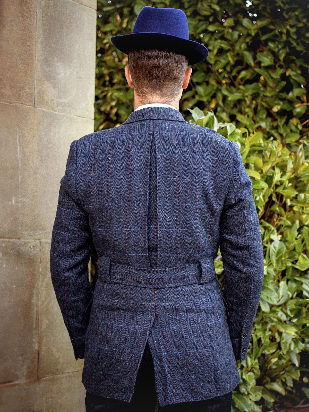 1940s Vintage Norfolk Wool Jacket in Navy Blue