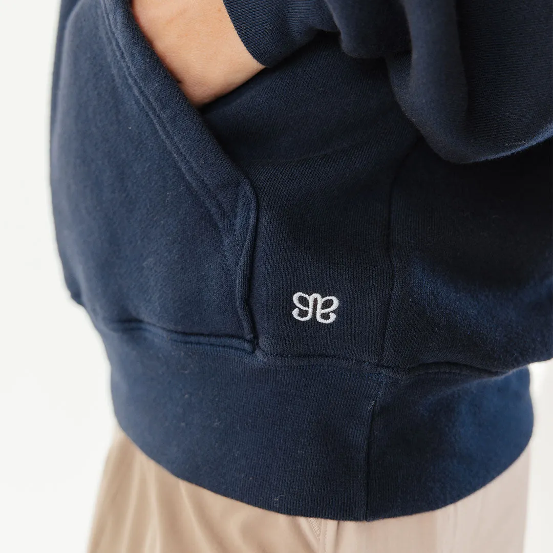 BYU Relaxed Hoodie, Navy - Y Cougar