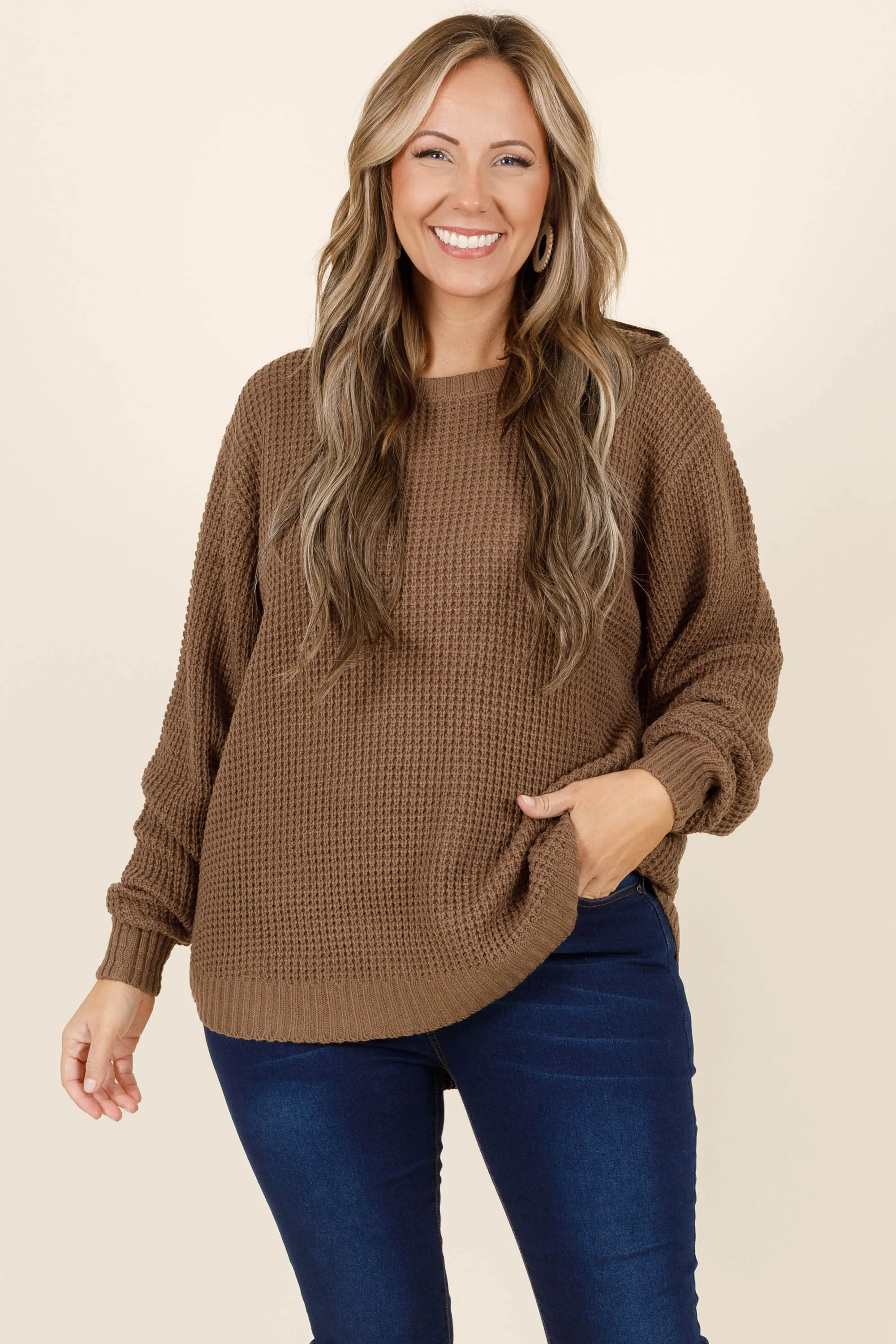 Call Me Tomorrow Sweater, Mocha