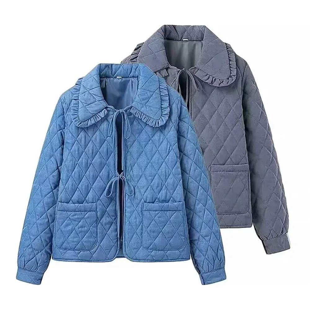 Classic Diamond Quilted Jacket for Women