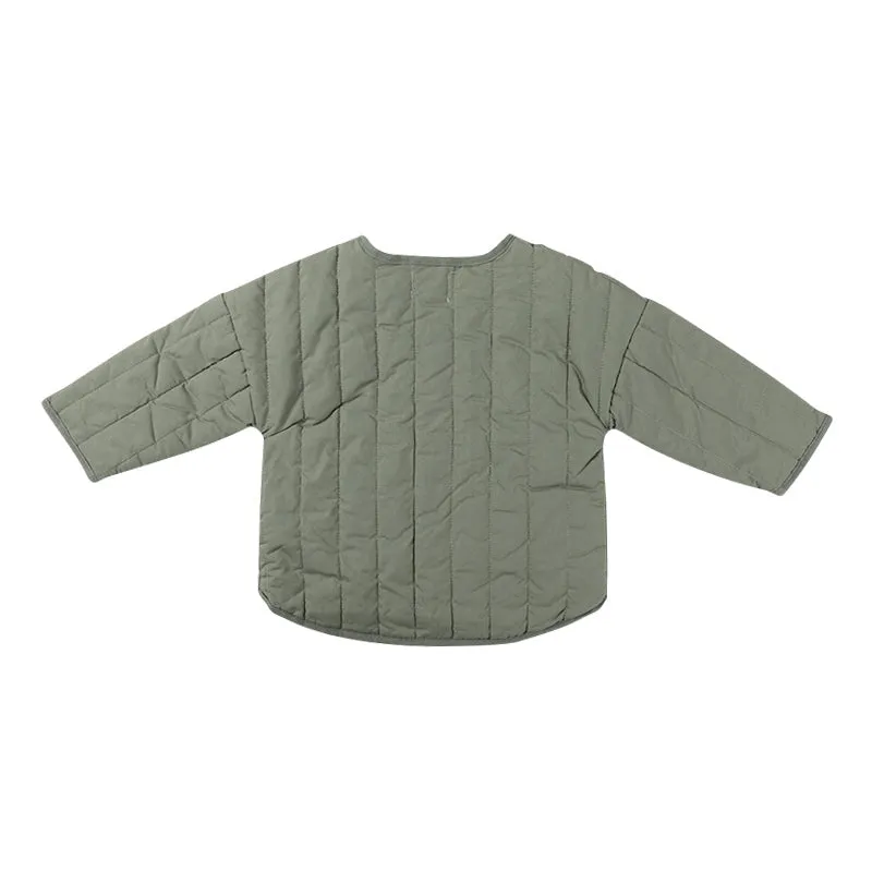 Cotton Quilt Coat/Jacket- Thyme/Stone