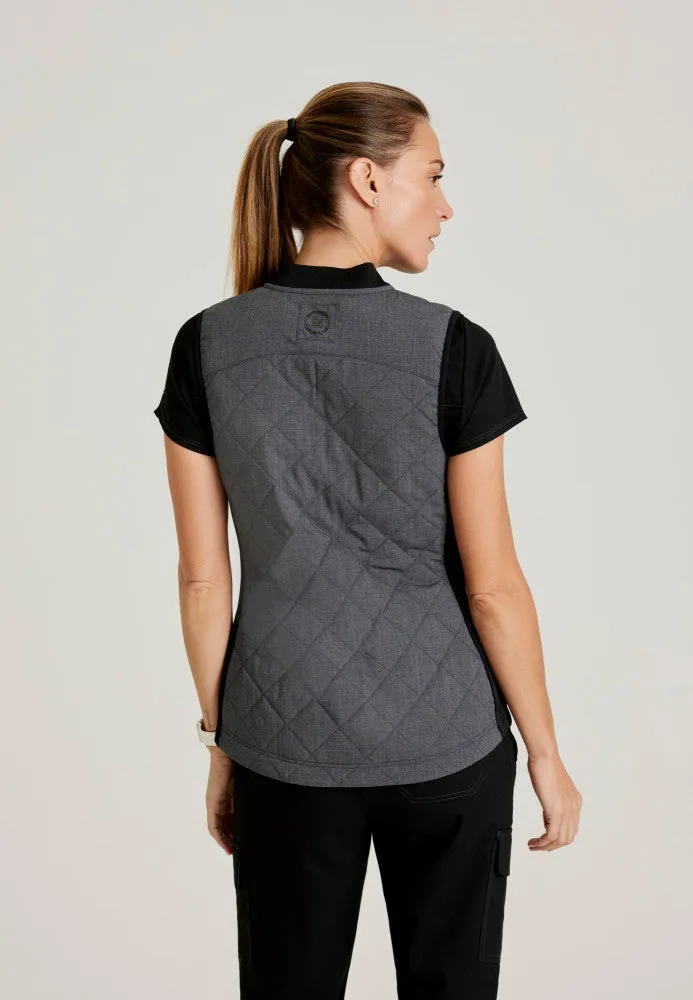 Cristina 2-Pocket Quilted Scrub Vest