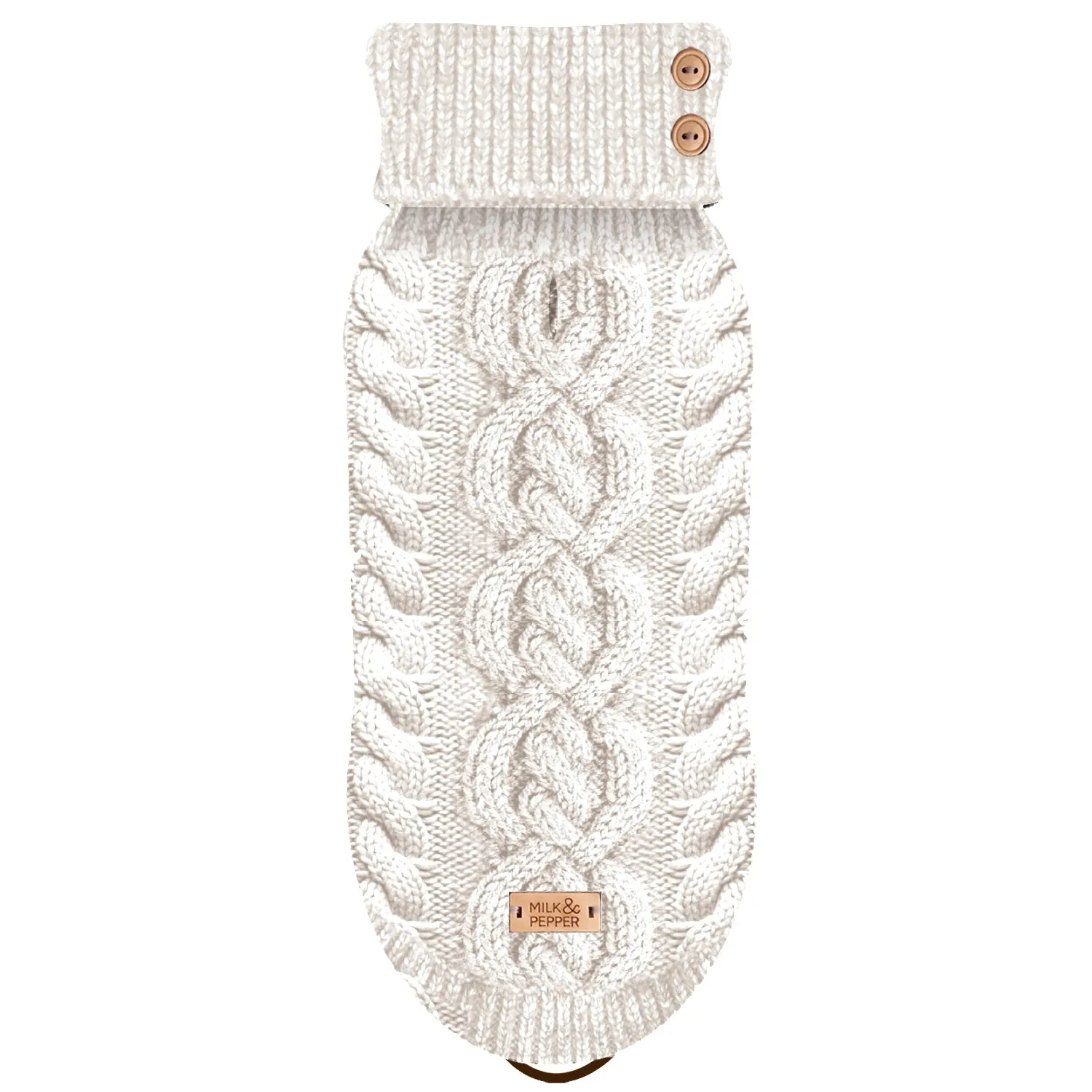 donovan cable knit sweater - cream (includes frenchie sizes)