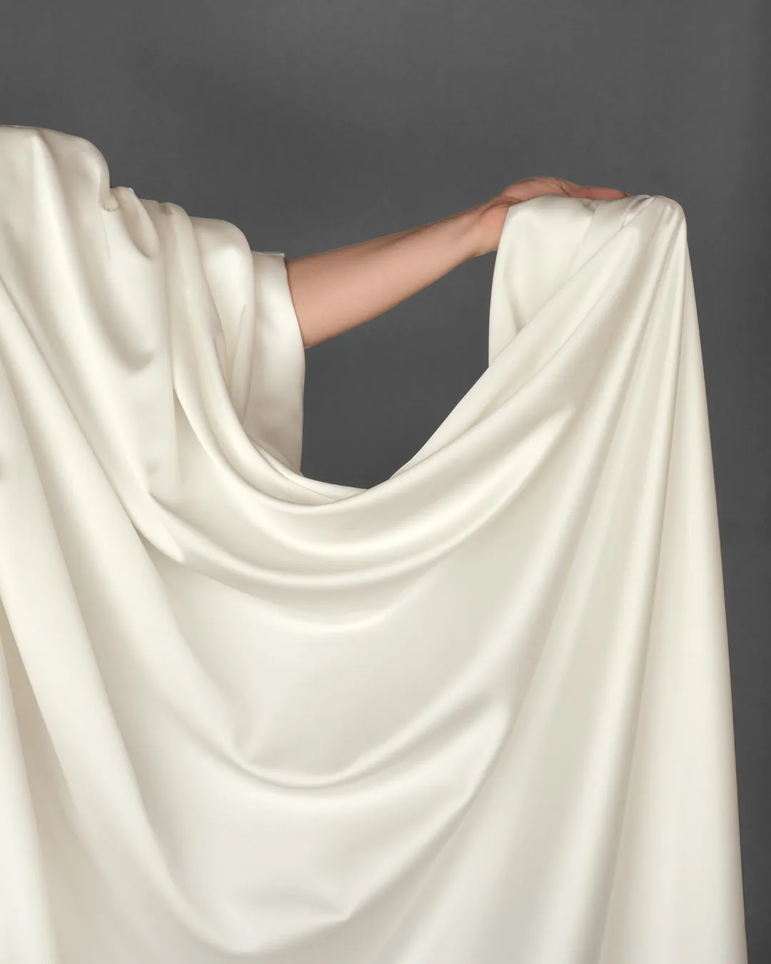 Elegant Stretch Poly Satin - Ivory