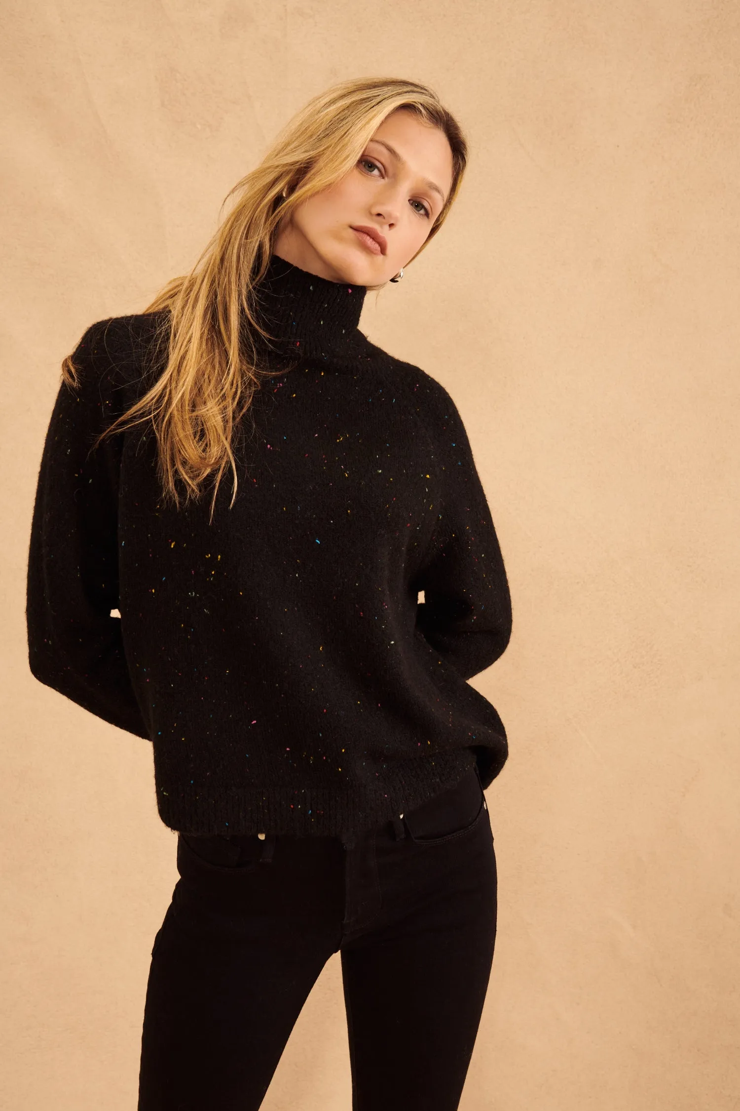 Emmett Speckled Turtleneck Sweater