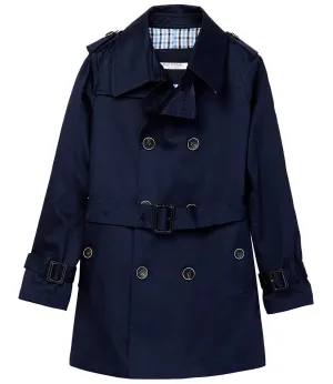 Isaac Mizrahi Boy’s Double Breasted Belted Trench Coat-Raincoat - CLEARANCE - FINAL SALE