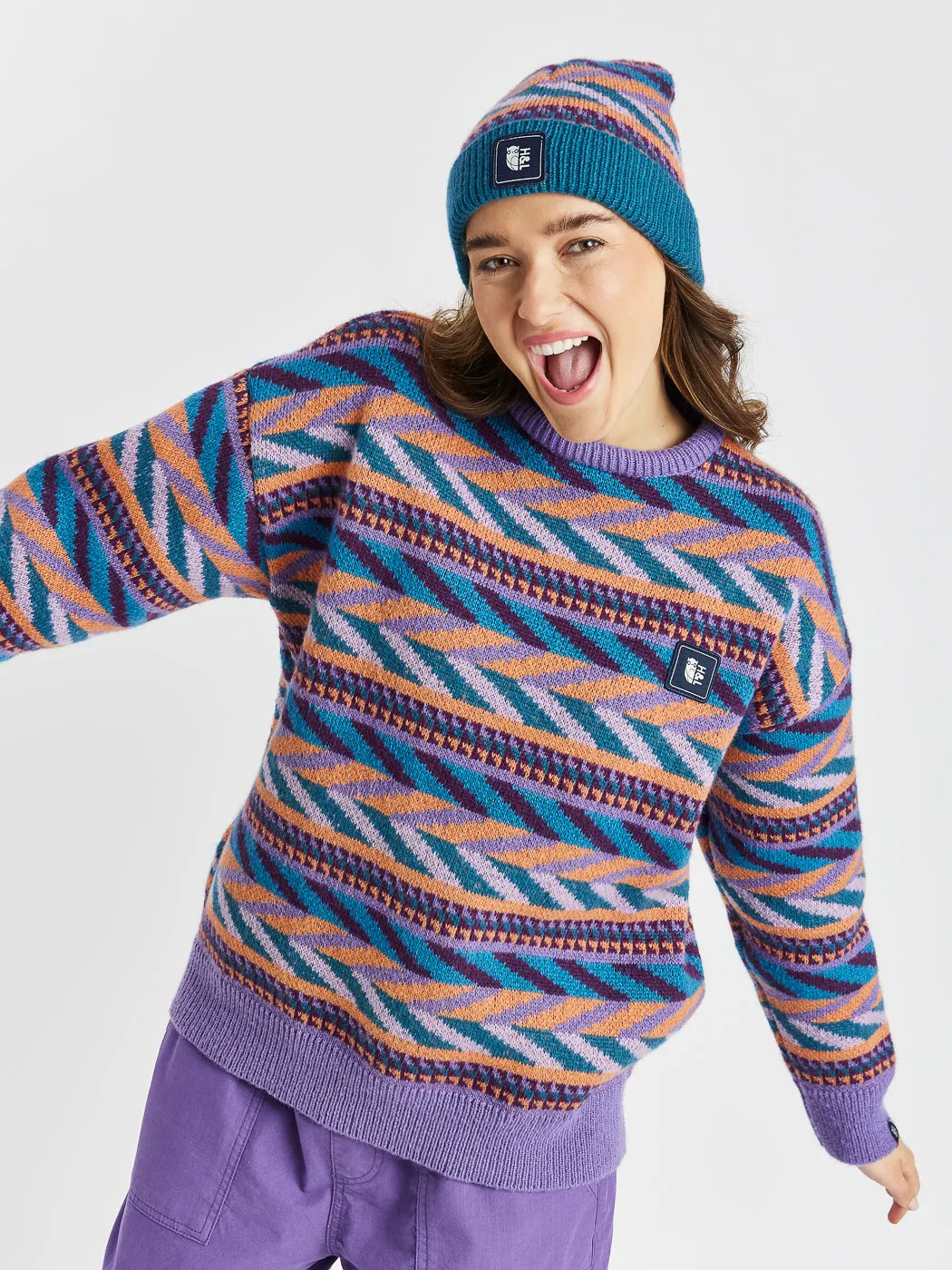 Kirby Retro Pattern Knitted Jumper