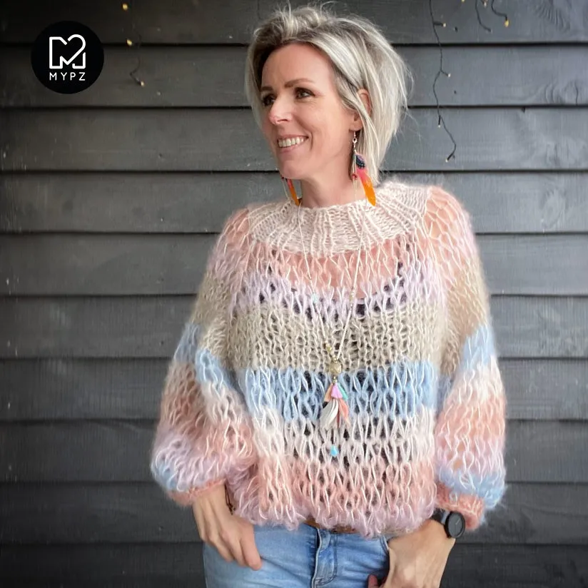 Knitting Kit – Top-down Club Pullover Pastel No.15 (ENG-NL)