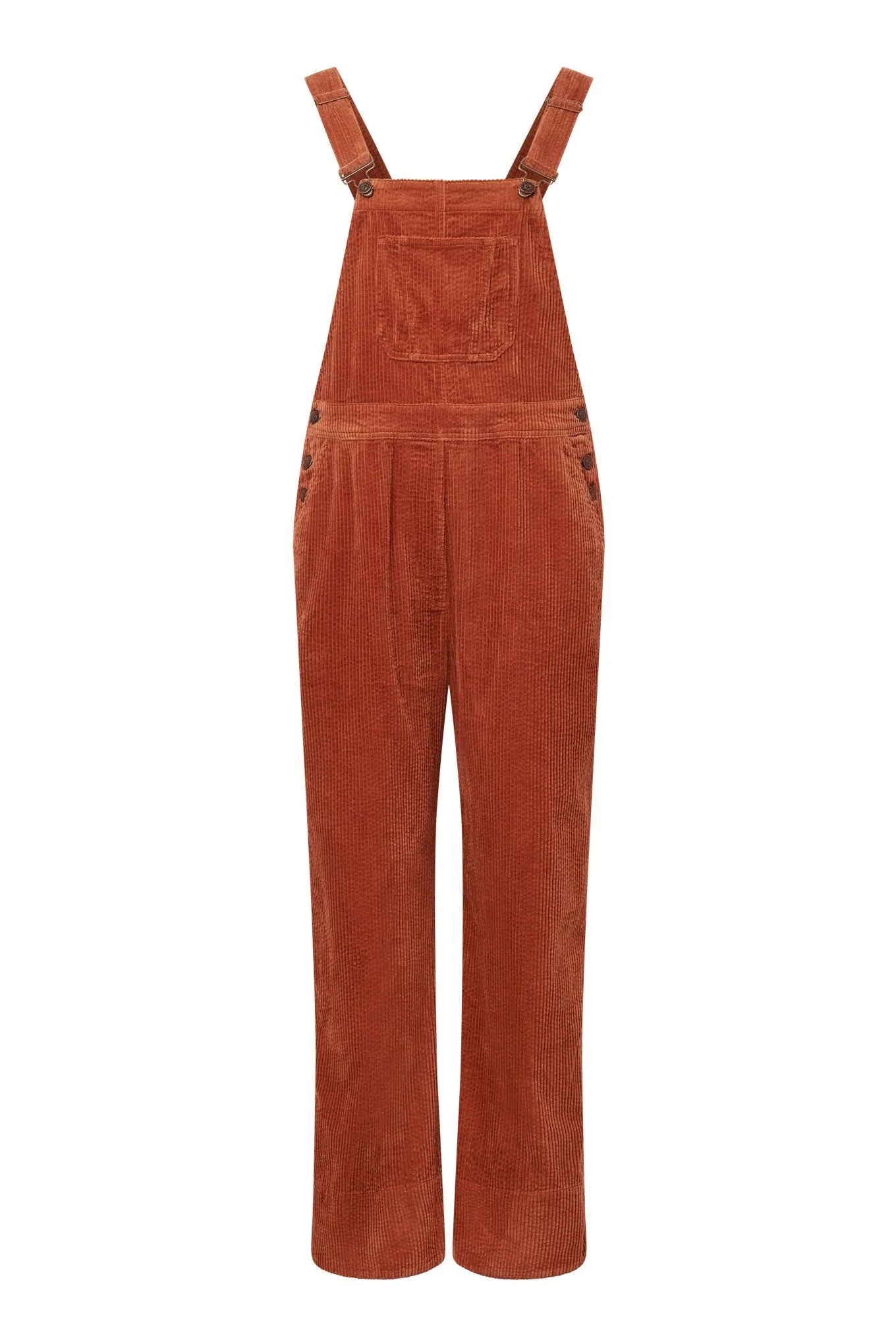 Leni Organic Cotton Corduroy Dungaree Ginger