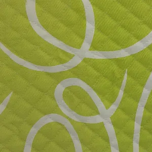 Lime/White Squiggle #S902 Suburban Quilt 3/4" Reinforced Woven Fabric - SKU 6706B