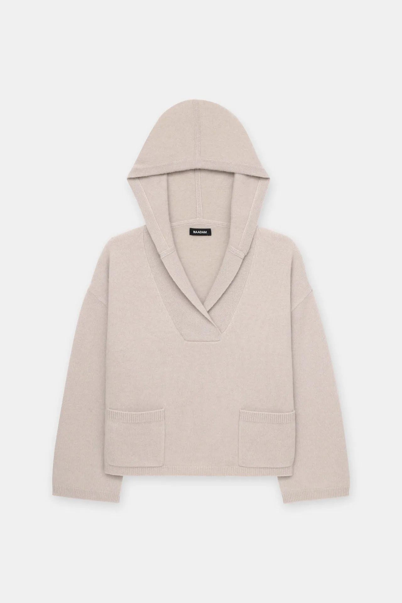 Luxe Cashmere Open Neck Hoodie