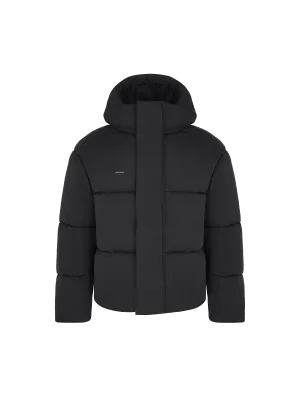 Men’s Flower-Warmth Recycled Nylon Puffer—black