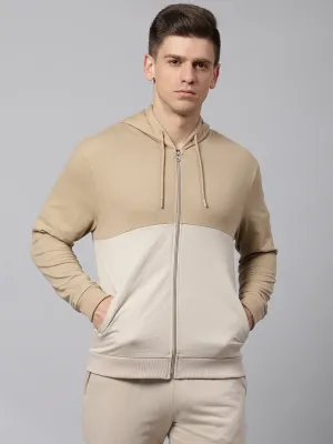 Men's Khaki Regular Fit Winterwear Hoodie