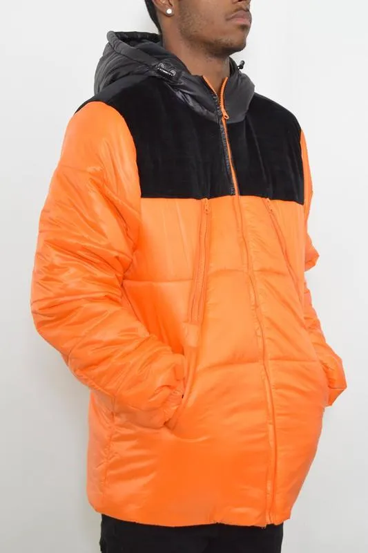 Mens Padded Buffle Puffer Jacket