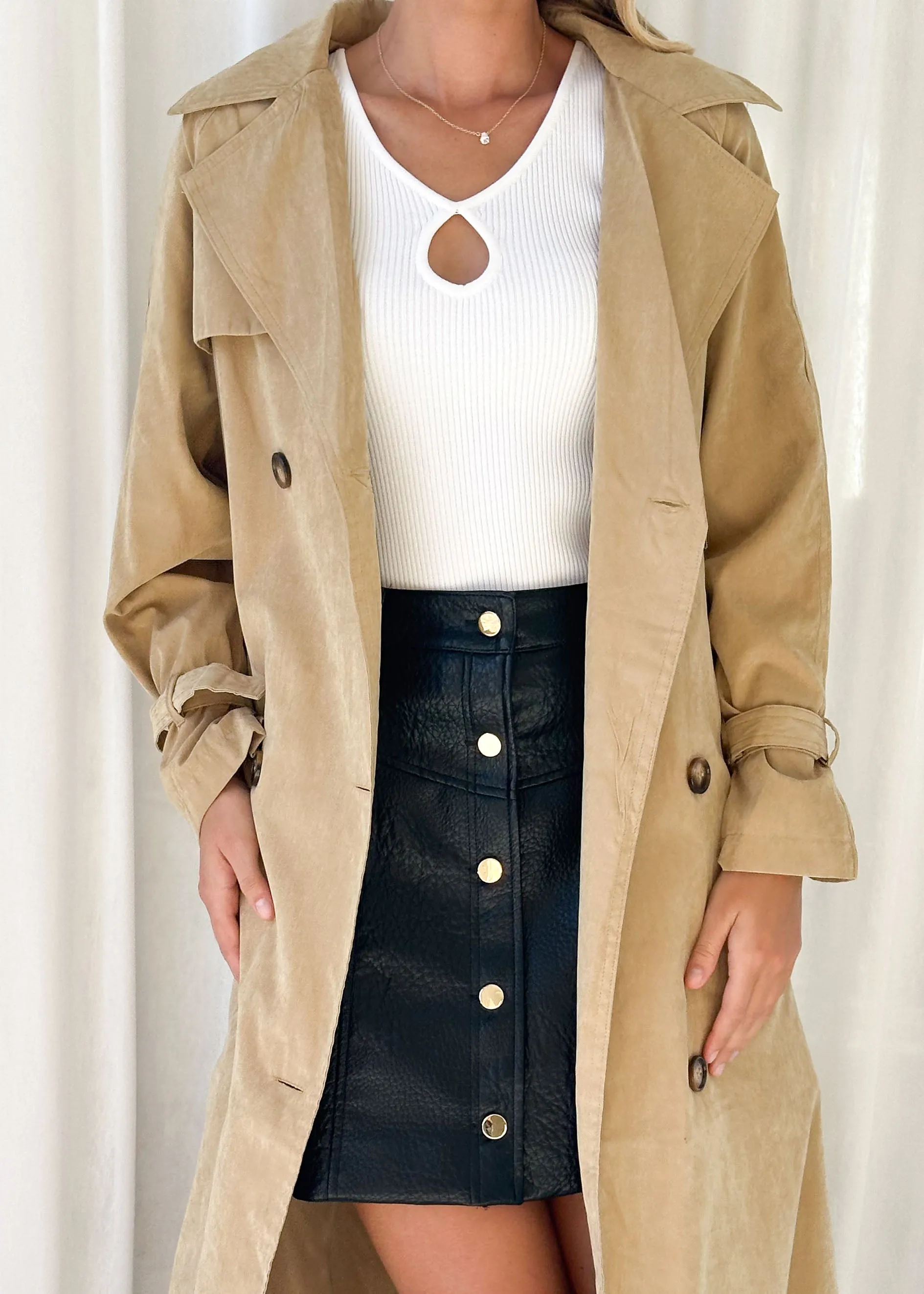 Monique Trench Coat - Beige