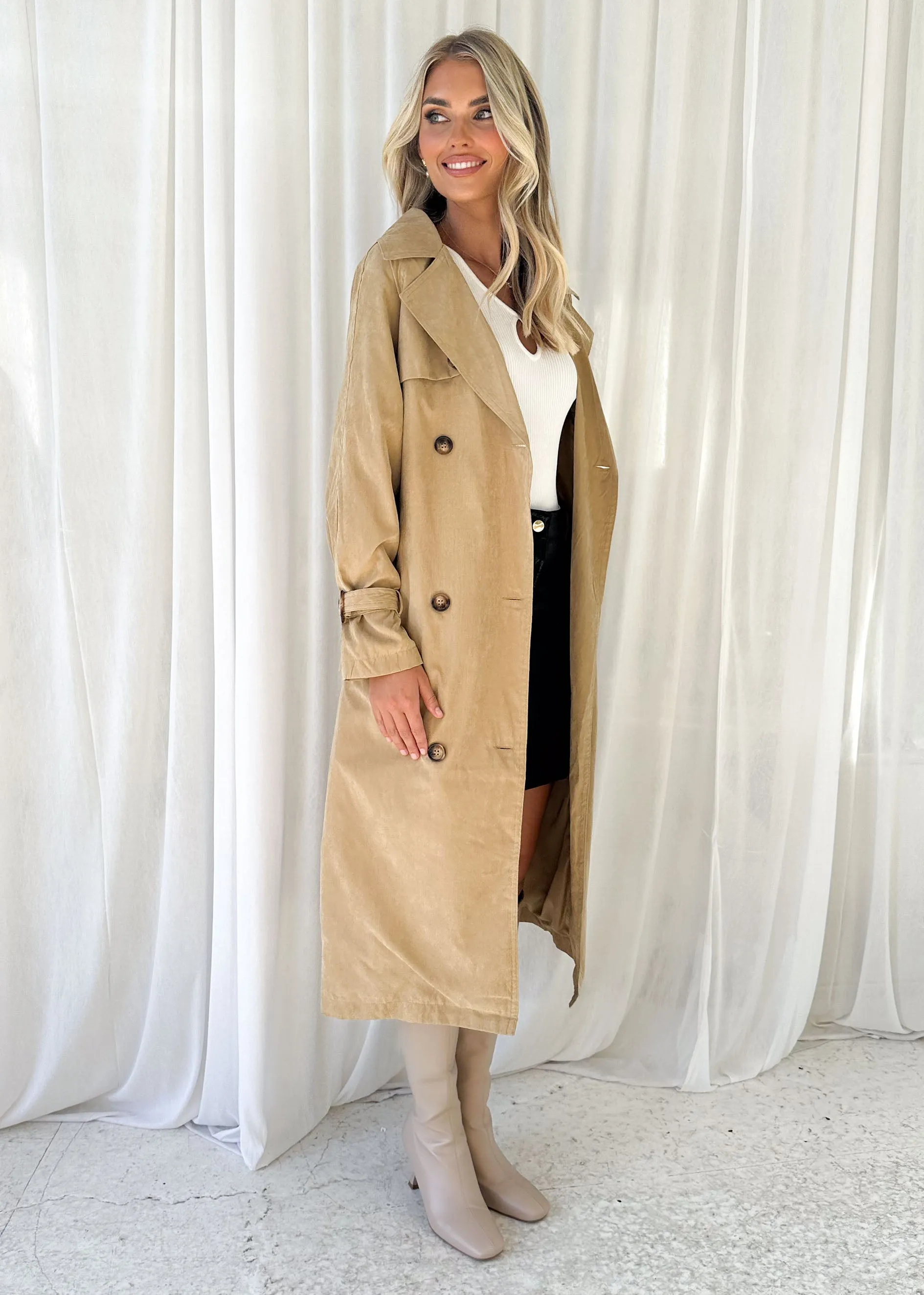 Monique Trench Coat - Beige