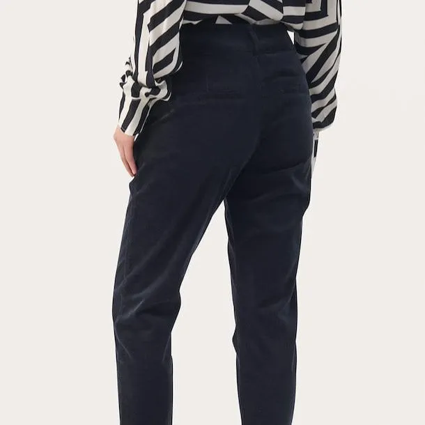 Part Two SoffysaPW Corduroy Trousers in Dark Navy