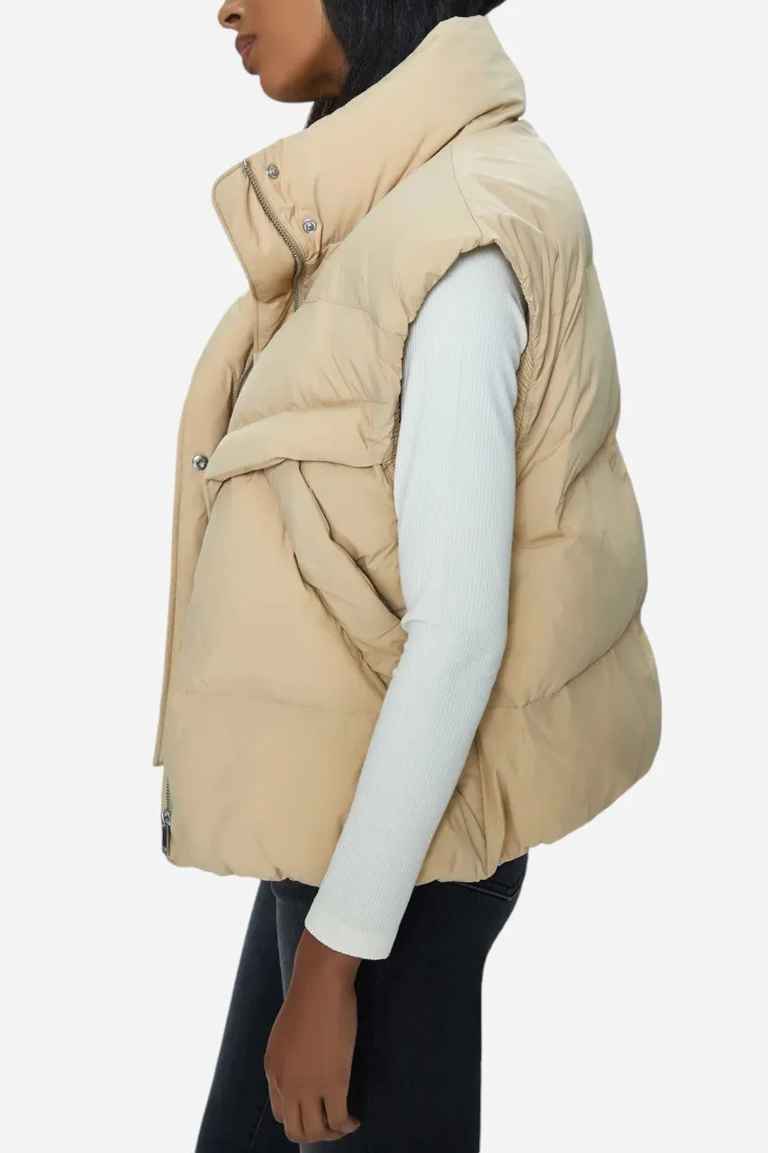 Pistola Joss Quilted Puffer Vest Warm Sand