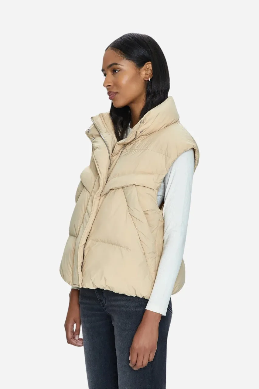 Pistola Joss Quilted Puffer Vest Warm Sand