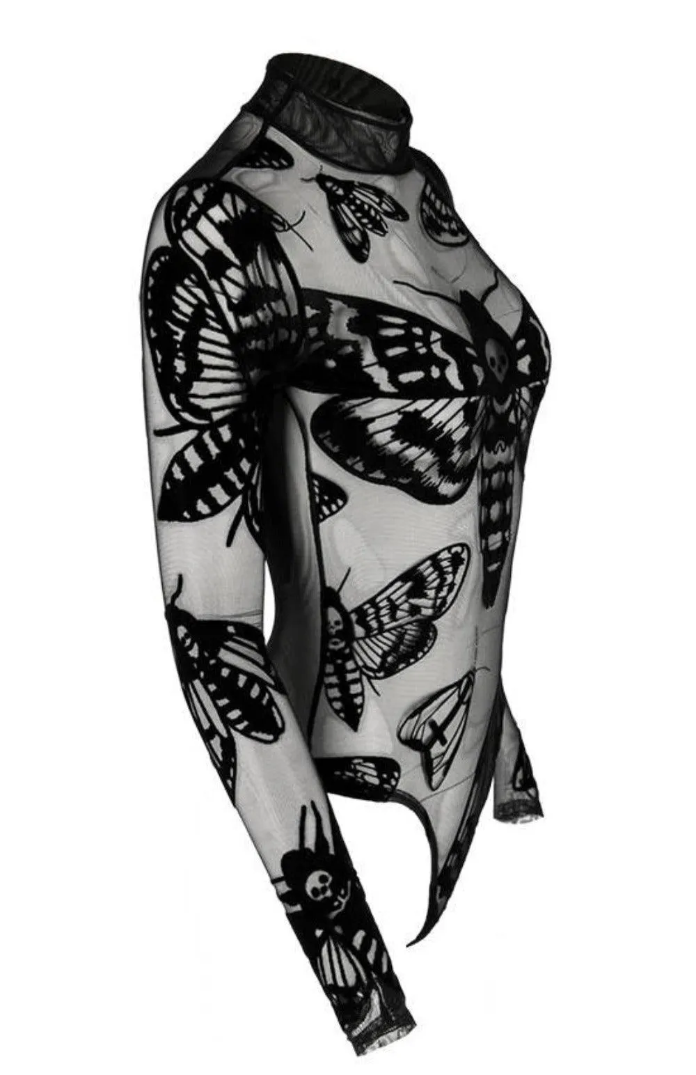 Restyle - Death's Head Moth mesh bodysuit