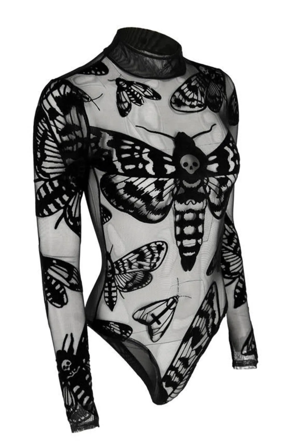 Restyle - Death's Head Moth mesh bodysuit