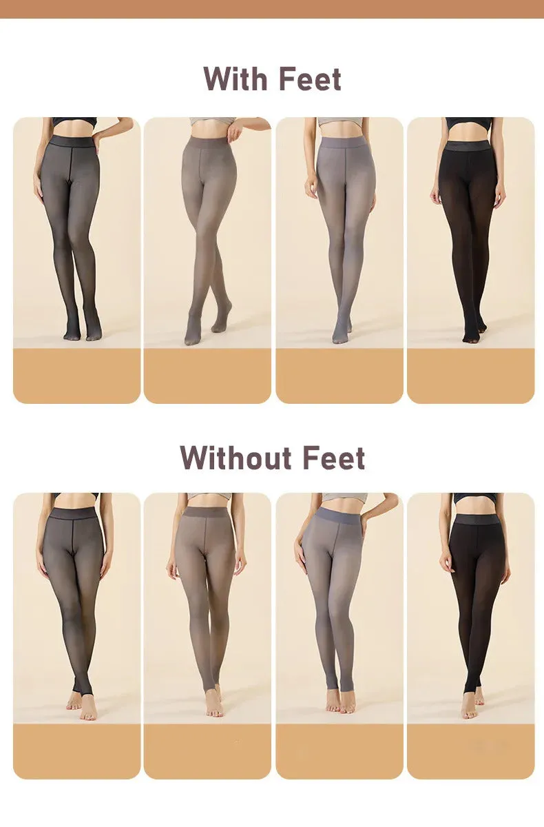 Thick Thermal Tights Stockings Women Warm Winter Sexy Translucent Pantyhose Leggings Female High Waist Elastic Slim Pantyhose