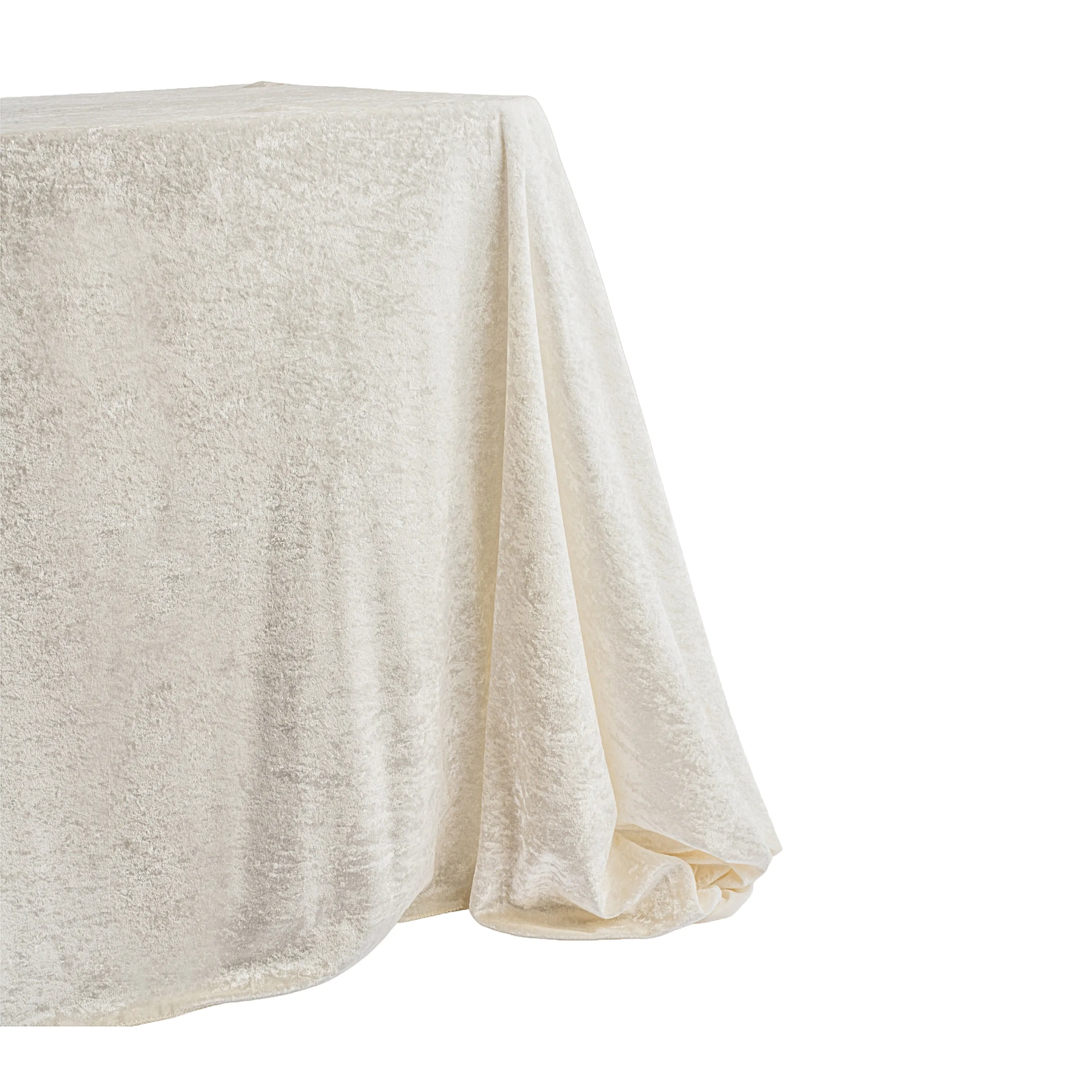 Velvet 90"x156" Rectangular Tablecloth - Ivory