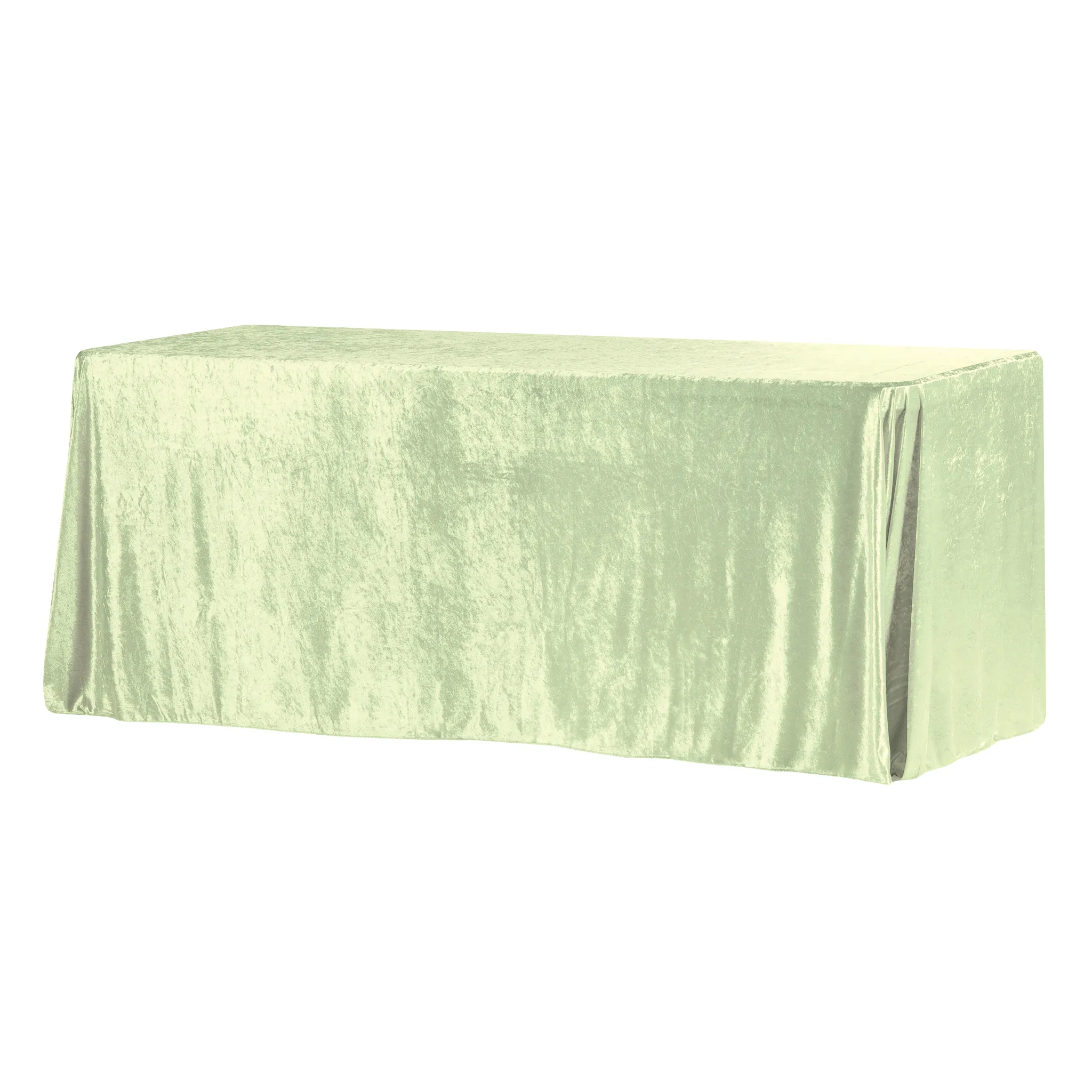 Velvet 90"x156" Rectangular Tablecloth - Sage Green