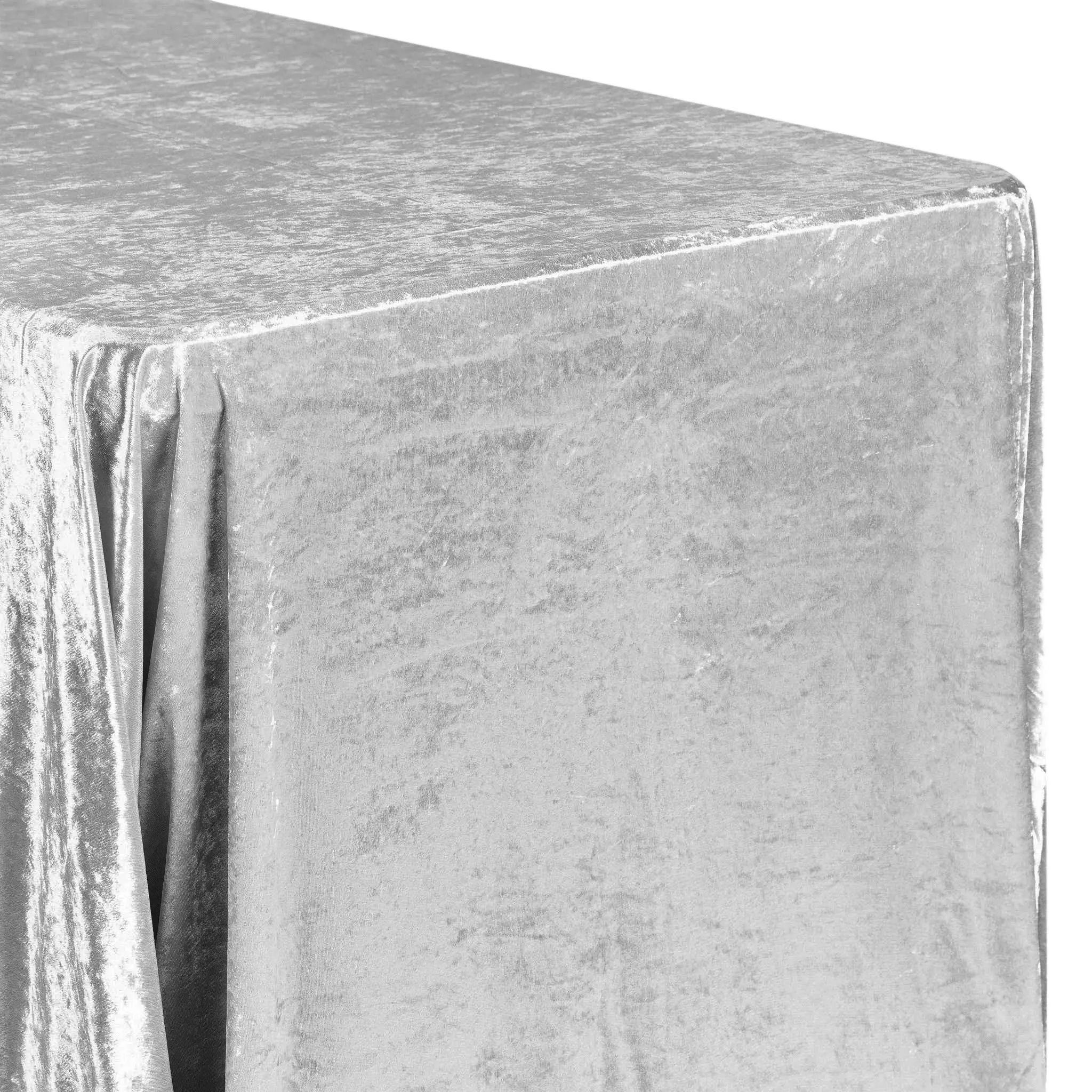 Velvet 90"x156" Rectangular Tablecloth - Silver